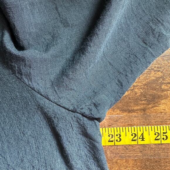 NEW Semi Sheer Navy Blouse Small Boho Fairy Grunge Top Festival Lightweight - Picture 3 of 8